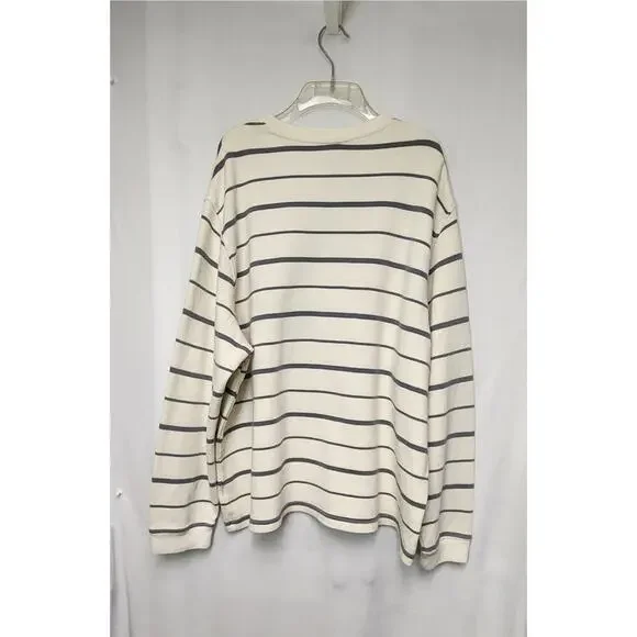 Men's Faded Glory 2XL 50-52 Ivory/Grey Long Sleeve Casual Sweater shirt - Picture 3 of 4